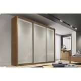 Guarda Roupa Casal 3 Portas De Correr E 6 Gavetas Diamond-londres Cumaru-fendi