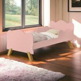 Cama Infantil Angel Rosê Com Colchão Cambel