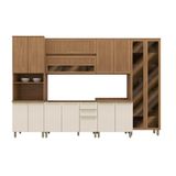 Cozinha Modulada 6 Peças Sem Tampo Requinte Henn Areia/nature