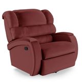 Poltrona Do Papai Reclinável Napoli Glider Giratória Pu Fh1 - D&#39;rossi Cor Vermelho