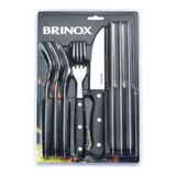 Faqueiro Jogo De Talheres Para Churrasco Jumbo Inox 8 Peças