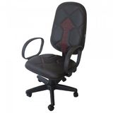 Cadeira Gamer Spectro Braço Corsa Modelo Presidente Ecoflex Costura Vermelha