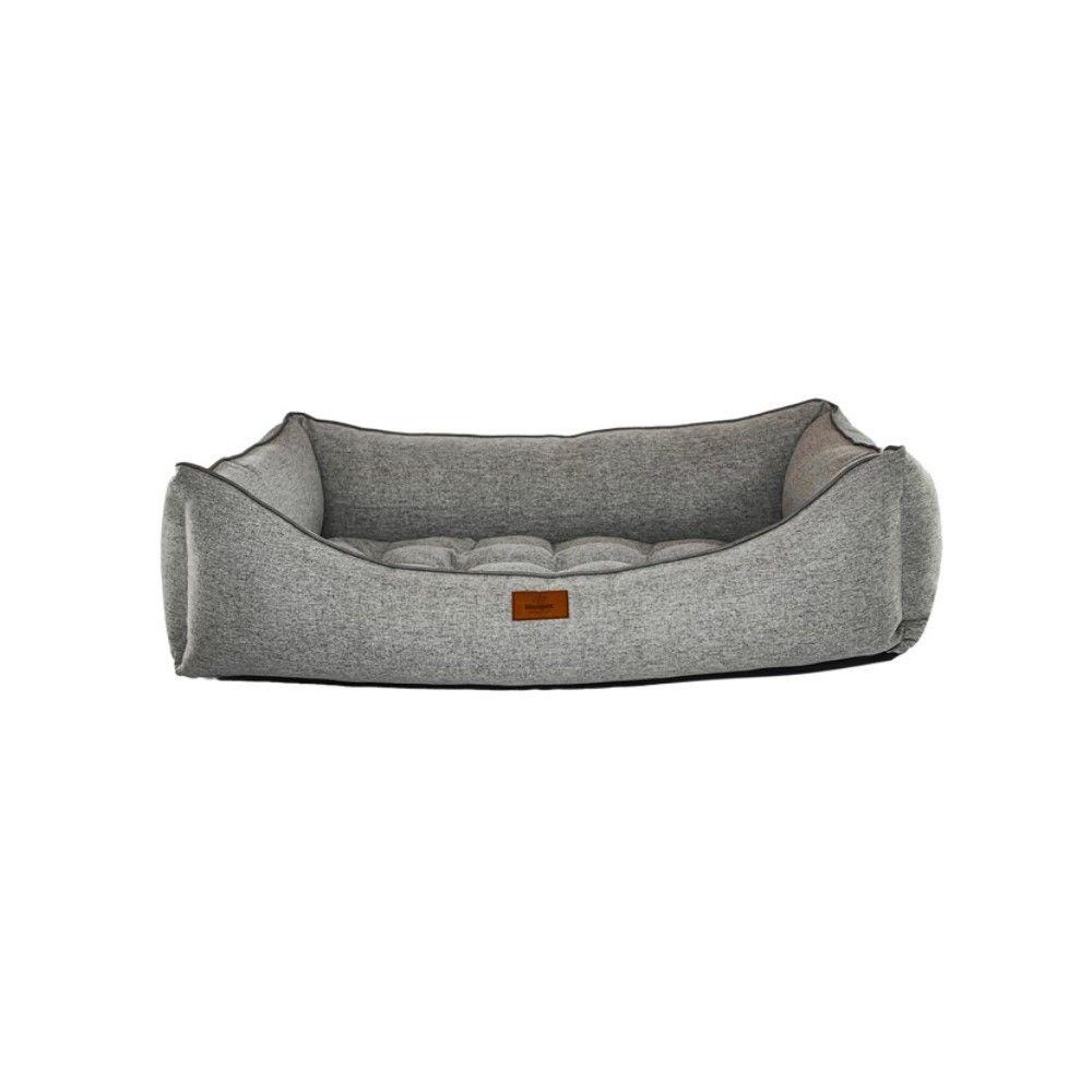 Cama Para Cachorro Retangular Em Linho Cinza Extra Grande (xgg) 98 X 65 Cm