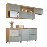 Cozinha Compacta Nesher Marquesa Com 4 Portas, 4 Gavetas E 4 Prateleiras 280cm De Largura