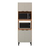 Paneleiro Duplo Forno 4 Portas Amendola Touch/nude Prime Tx - Demóbile