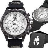 Relogio Masculino Premium Aço Preto Inox Gladiador Original Branco Analogico Garantia Ajustavel