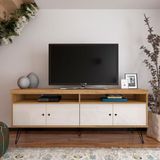 Rack Artely Liberty Com 160 Cm De Largura, 4 Portas, Ideal Para Tv De Até 65