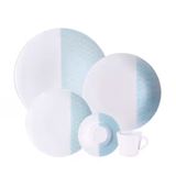 Aparelho De Jantar 20 Peças Tramontina Aquarius Em Porcelana Decorada