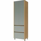 Paneleiro Nesher Rainha Em Mdf 15mm Com 2 Portas, 2 Gavetas E 3 Prateleiras - 70cm De Largura