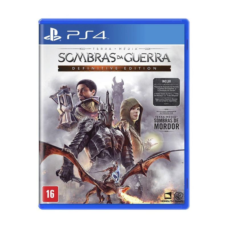 Jogo Terra Média Sombras da Guerra Definitive Edition - Playstation 4 - Warner Bros Interactive Entertainment