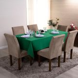 Toalha De Mesa Basic 2,00m 6 Lugares Oxford Natal Verde