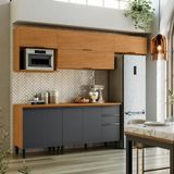 Cozinha Completa Itatiaia Ideale Com 9 Portas 2 Gavetas E 3 Prateleiras 270cm