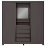 Guarda Roupa Fortaleza Ii Com 2 Portas De Correr E 4 Gavetas Bartira