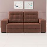 Sofá 3 Lugares Retrátil E Reclinável Bonno Em Suede Linoforte