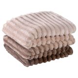 Cobertor Coberta Fluflu Queen Ultrasoft Alto Relevo Dupla Face - Capuccino