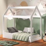 Cama Infantil Montessoriana Encanto Com Tenda E Grade De Proteção Barreto