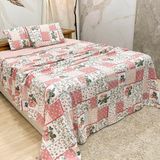 Jogo De Cama Lençol Queen Colonial Percal 300 Fios 4 Peças - Rosa