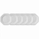 Conjunto Com 6 Pratos De Sobremesa Schmidt Prisma Em Porcelana 20,5 Cm
