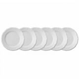 Conjunto Com 6 Pratos De Sobremesa Schmidt Pomerode Em Porcelana 19 Cm