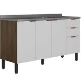Balcão Bartira Universal com 3 Portas, 3 Gavetas e 2 Prateleiras - 150 cm de largura