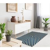 Tapete 100x150cm Lyre Supreme Tapetes São Carlos Chevron Blu