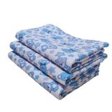 Kit 3 Cueiro Manta Flanelado Grande Aconchego Bebe Infantil Azul