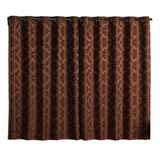 Cortina Jacquard 2,0 X 1,7m Sala Quarto Marrom