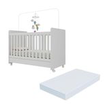 Berço Americano 3 Em 1 Com Colchão Incluso Chantilly Multimóveis Mp4299 Branco