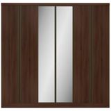 Guarda Roupa Casal Bartira Monte Rei 6 Portas 6 Gavetas Com Espelho 238 Cm Largura