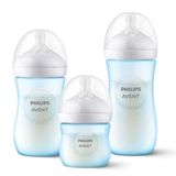 Kit Triplo Mamadeira Pétala Azul - Philips Avent