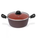 Caçarola Terracota Multiflon Com Antiaderente De Alumínio - 22cm