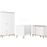 Guarda Roupa Infantil Ternura Com 3 Portas, 2 Gavetas E 5 Nichos Bartira