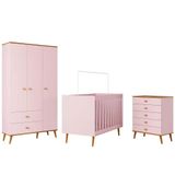 Guarda Roupa Infantil Ternura Com 3 Portas, 2 Gavetas E 5 Nichos Bartira