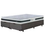 Colchão Queen Size Turquia Com Molas Ensacadas E Pillow Inn Biflex + Base Box Itaflex Universal Com Baú