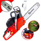 Moto Serra Motosserra Toyama Tcs53f-g2 À Gasolina Sabre 16 Ponta Rolante 49cc 2,8hp De Potência 13.500rpm Ideal Para Desdobra De Madeira