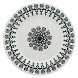 Prato Raso De Cerâmica Estampa Donna Folk 24cm 1 Unidade - Biona 061404