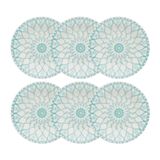 Prato Fundo De Cerâmica Estampa Donna Mandala 22cm 6 Unidades - Biona 091066