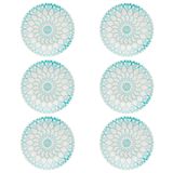 Prato Raso De Cerâmica Estampa Donna Mandala 24cm 6 Unidades - Biona 091079