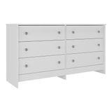 Cômoda 136 Cm Com 6 Gavetas Multimóveis Branco
