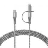 Cabo 2 Em 1 Usb-c Lightning Lc21gr 1,5m Geonav