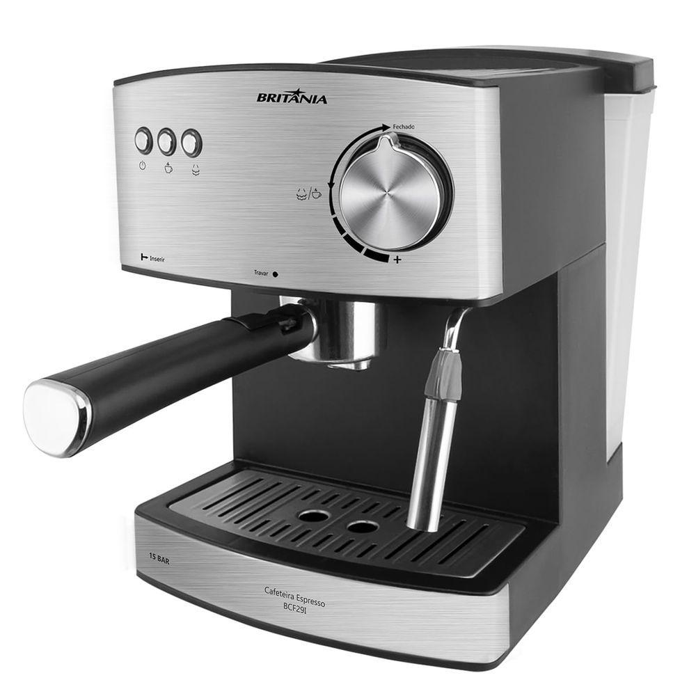 Cafeteira Expresso Britânia 15 Bar 4 em 1 Aço Escovado 110v - Bcf29i