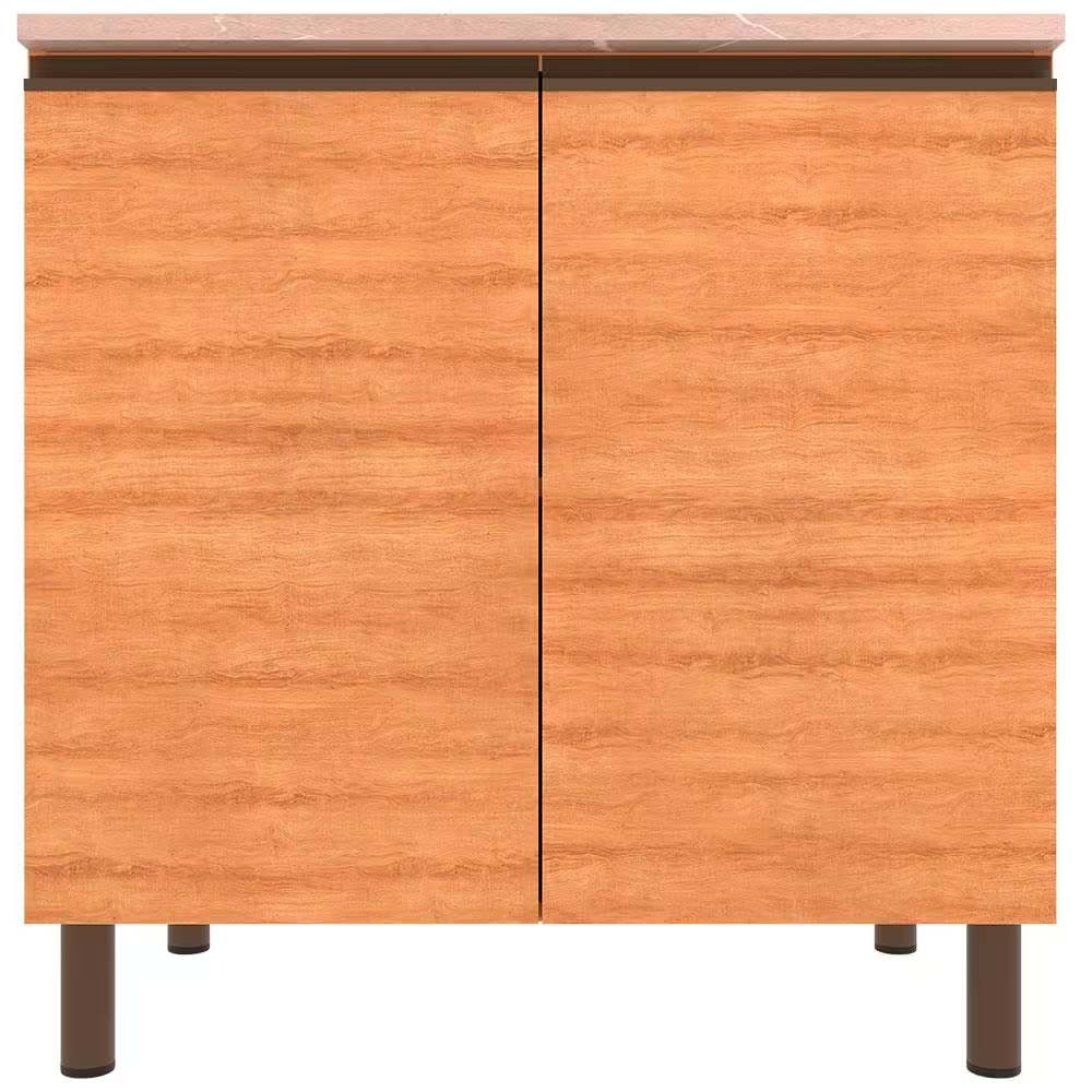 Balcão Bartira Cristal Mdp 15mm Com 2 Portas E 1 Prateleira - 80,1cm De Largura