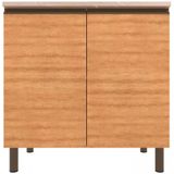 Balcão Bartira Cristal Mdp 15mm Com 2 Portas E 1 Prateleira - 80,1cm De Largura