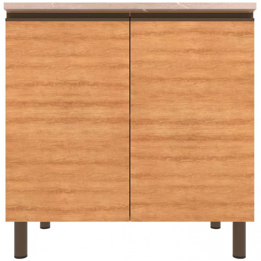 Balcão Bartira Cristal Mdp 15mm Com 2 Portas E 1 Prateleira - 80,1cm De Largura