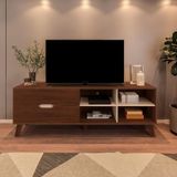 Rack Artely Verona Com 180 Cm De Largura, 2 Gavetas, Ideal Para Tv De Até 75