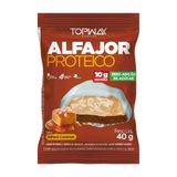 Alfajor Topway Com Proteína Salted Caramel 40g - Embalagem Com 10 Unidades
