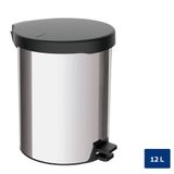 Lixeira New Aço Inox Polido Com Pedal 12 Litros - Tramontina 94538/712