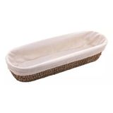 Cesta Oval De Sisal Com Forro Em Tecido 43,5x8x15cm Wolff