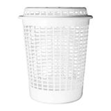 Cesto De Roupa Jaguar Redondo Telado 60 Litros Branco 0050