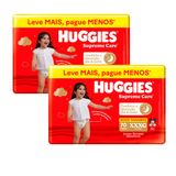 Kit 2 Fralda Huggies Supreme Care Tamanho M 104 Unidades Descartáveis